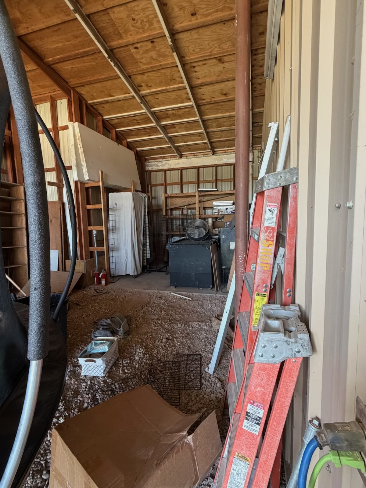 Rear garage access at 5118 N Prince commercial property Clovis NM